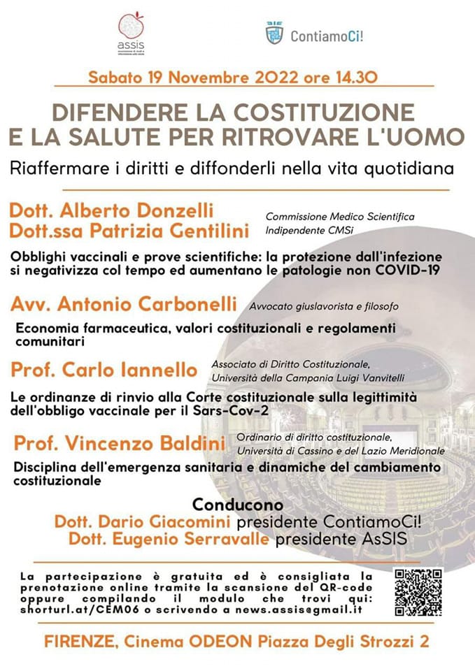 difendere la costituzione e la salute locandina